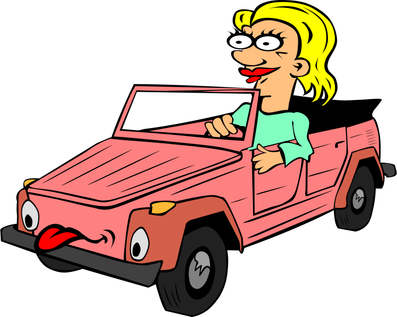 800x639 Free Clipart Girl Driving Car Cartoon Gerald G