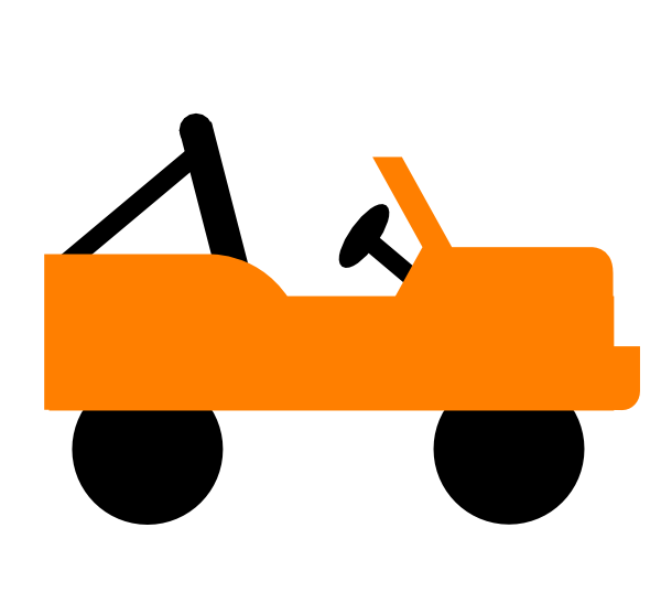 600x557 Orange Jeep Clip Art