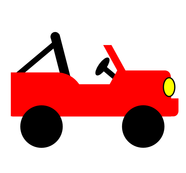600x557 Red Jeep Clip Art