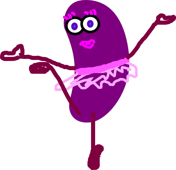 600x577 Purple Dancing Jelly Bean Clip Art