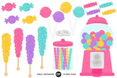 235x156 Watercolor Candy Clipart Rainbow Sweets Clip Art