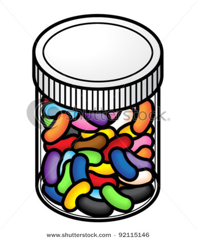 385x470 Jelly Bean Jar Clipart