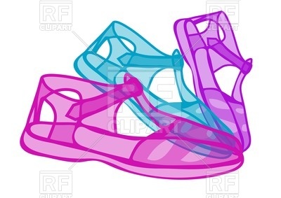 400x283 Jelly Shoes Royalty Free Vector Clip Art Image