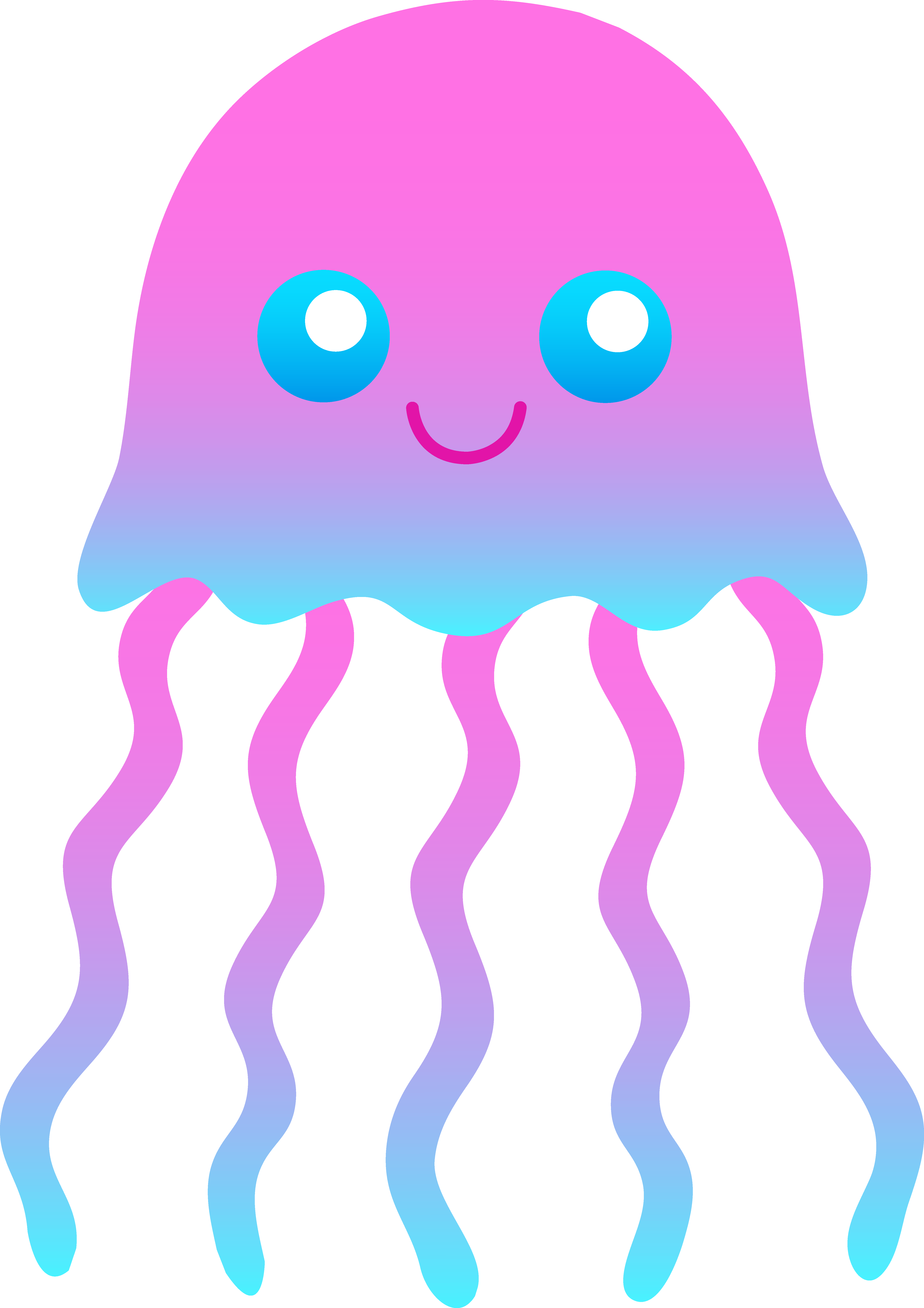 5204x7364 Little Jellyfish Clip Art
