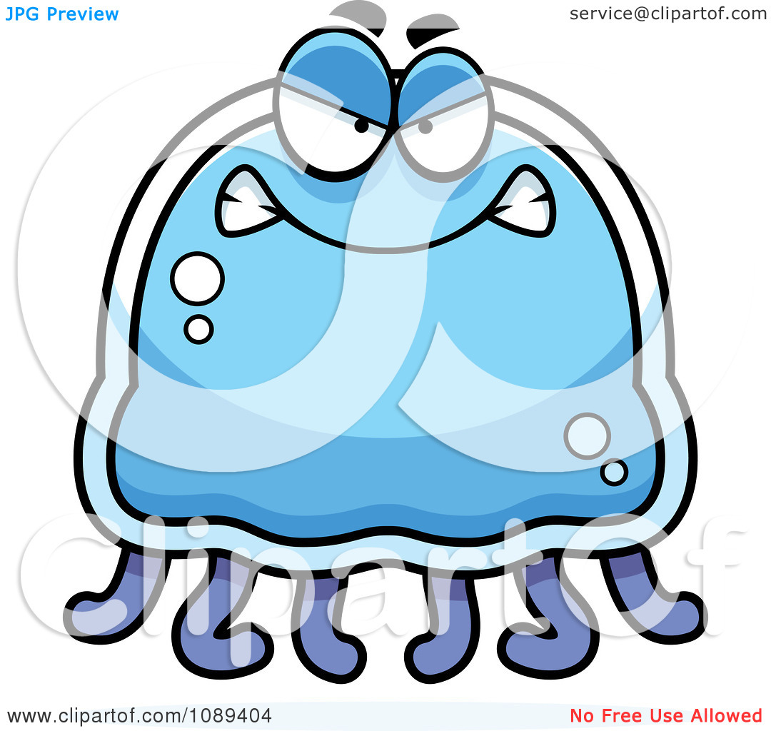 1080x1024 Blue Jellyfish Clipart