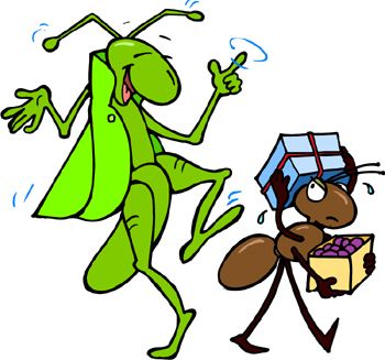 350x327 Clipart Of Grasshopper And Ant Free Download Clip Art