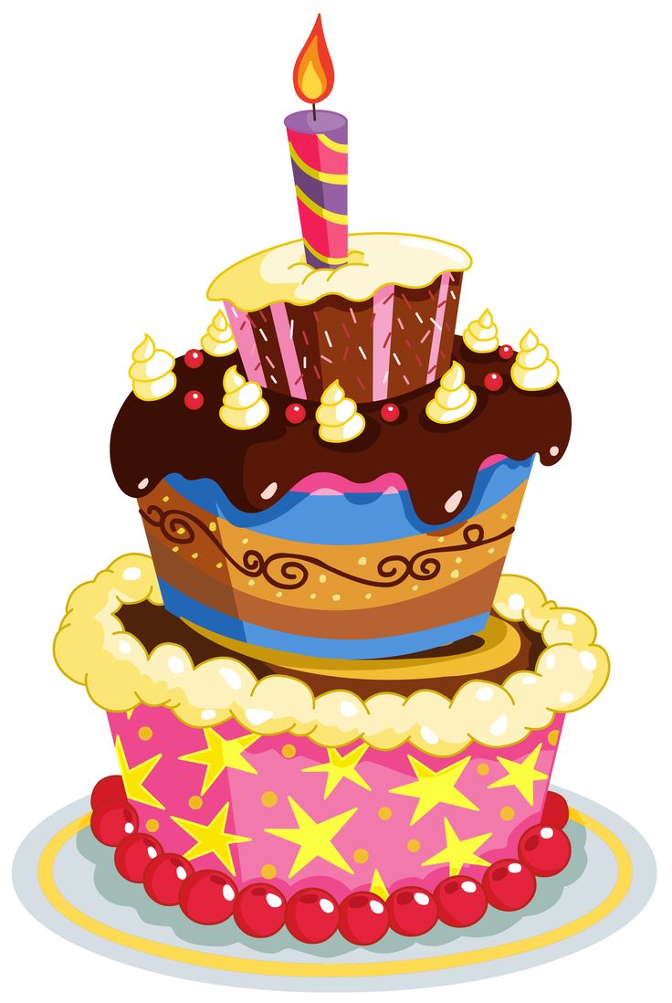 736x1098 Image Of Birthday Cake Clipart