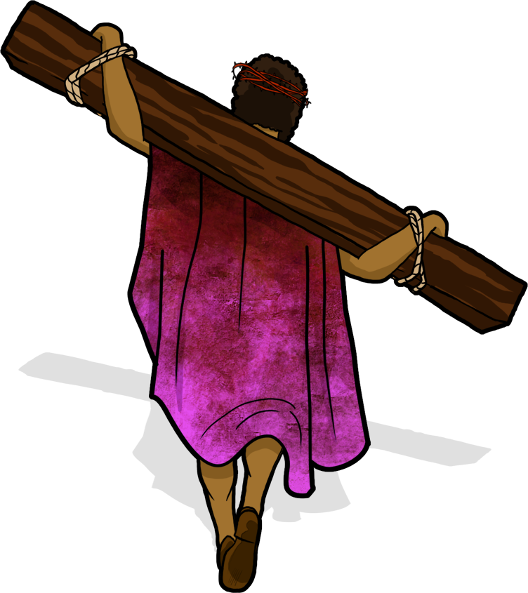 752x845 Yeshua (Jesus) Carries His Crossbeam Through The Streets