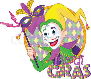320x278 Mardi Gras Jester Clipart