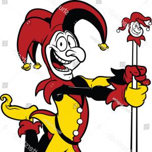 300x300 Cartoon Jester Vector Clip Art Illustration Lazttweet