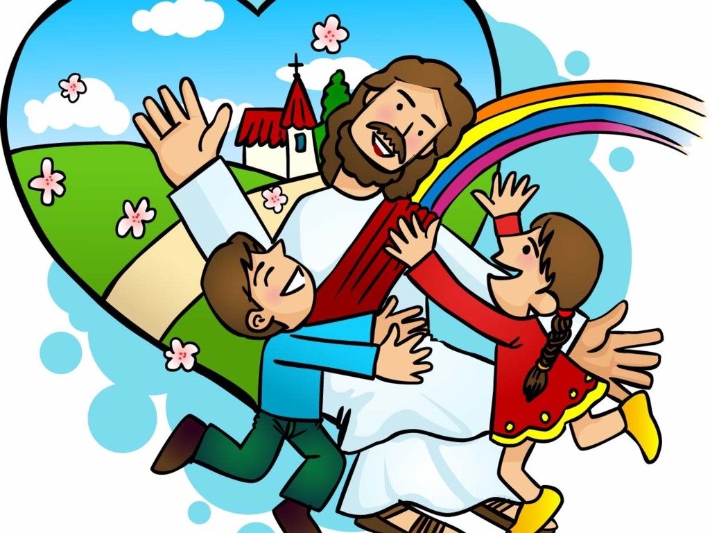 1024x768 Jesus Cartoon For Kids