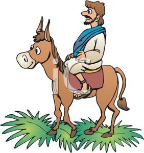 282x300 Clipart Donkey Jesus
