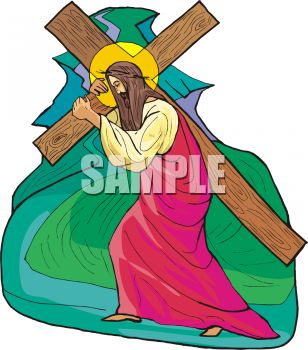 308x350 Jesus Carrying His Cross To The Crucifixion