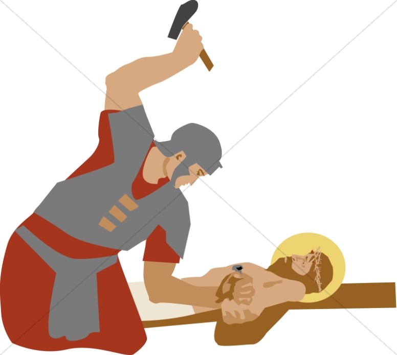 776x695 Romans Nail Christ To The Cross Stations Of The Cross Clipart