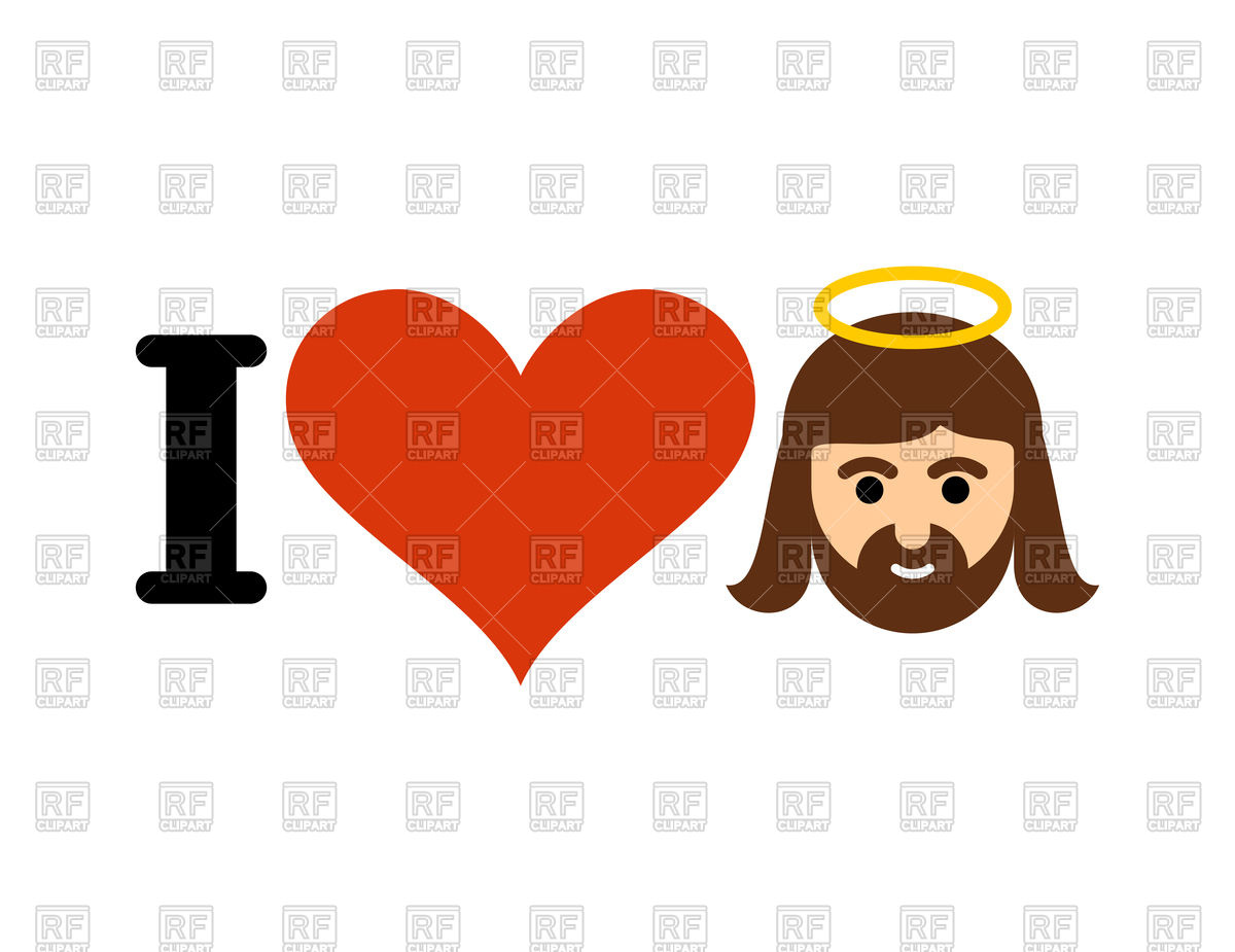1200x925 I Love Jesus Christ Text Royalty Free Vector Clip Art Image