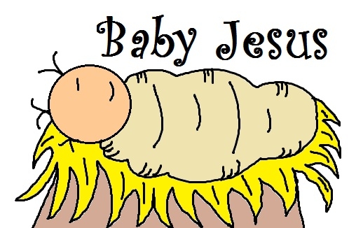 498x326 Free Clip Art Baby Jesus Christmas
