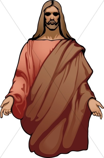 404x612 Jesus With Arms Outstretched Clipart
