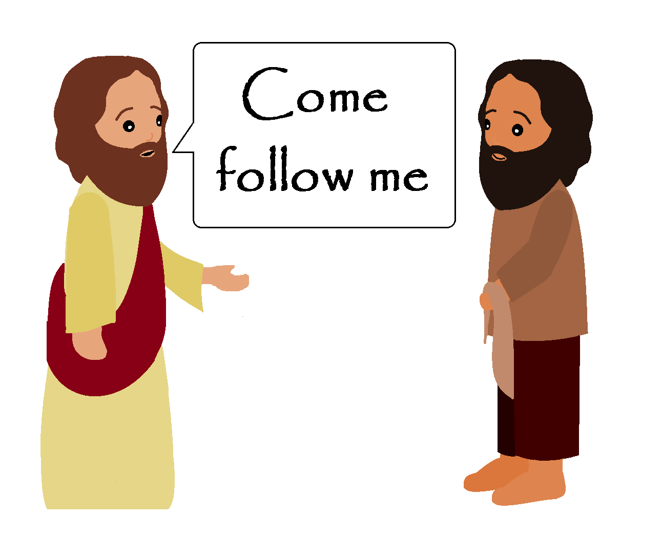 1292x1092 Clipart Jesus Follow Me Clipartfest