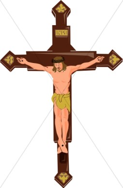 254x388 Christ Crucified Clipart