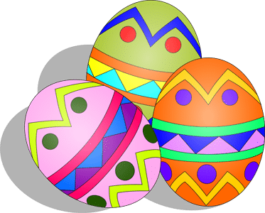 373x300 Cartoon^ Easter Eggs Images, Clip Art, Coloring Pages, In A Basket