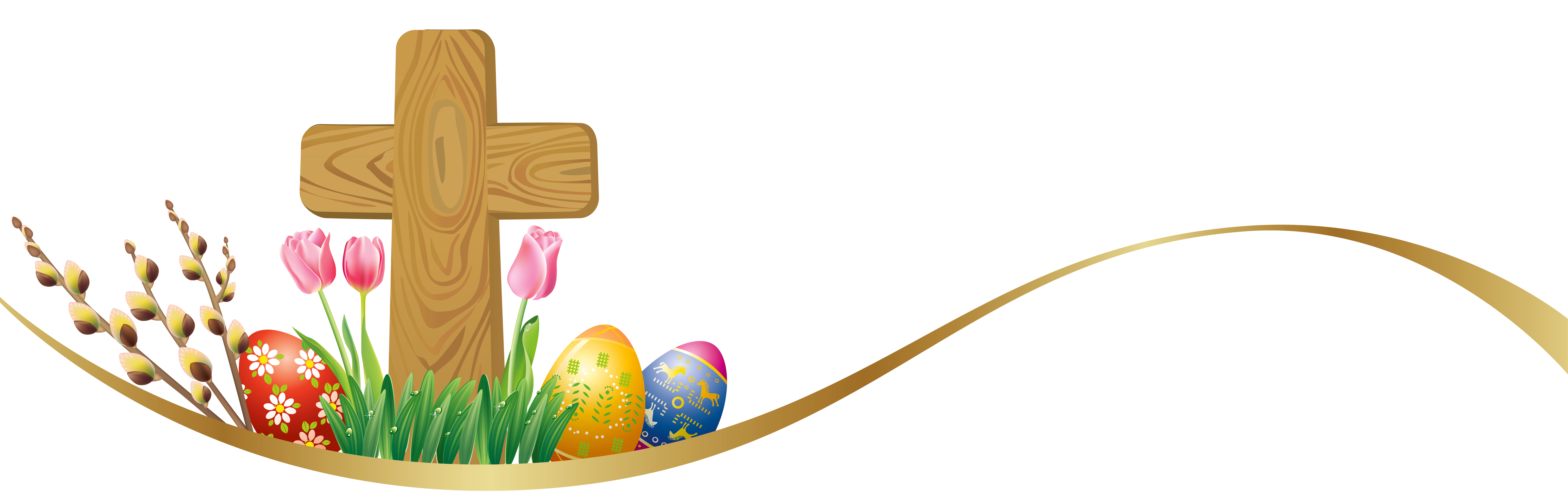 7226x2279 Easter Clipart Cross