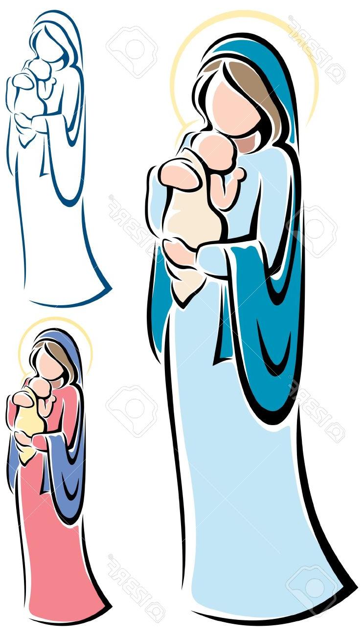 744x1300 Clipart Of Jesus Holding Baby Haven Child Pencil And In Color