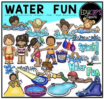 350x335 Water Fun Clip Art Bundle {Educlips Clipart} By Educlips Tpt