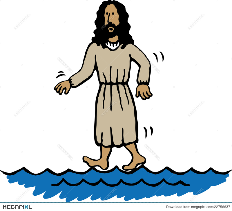 800x728 Jesus Walking On Water Illustration 22756637