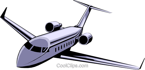 480x234 Executive Jet Royalty Free Vector Clip Art Illustration Tran0108