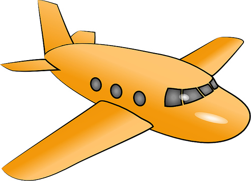500x361 Yellow Clipart Aeroplane