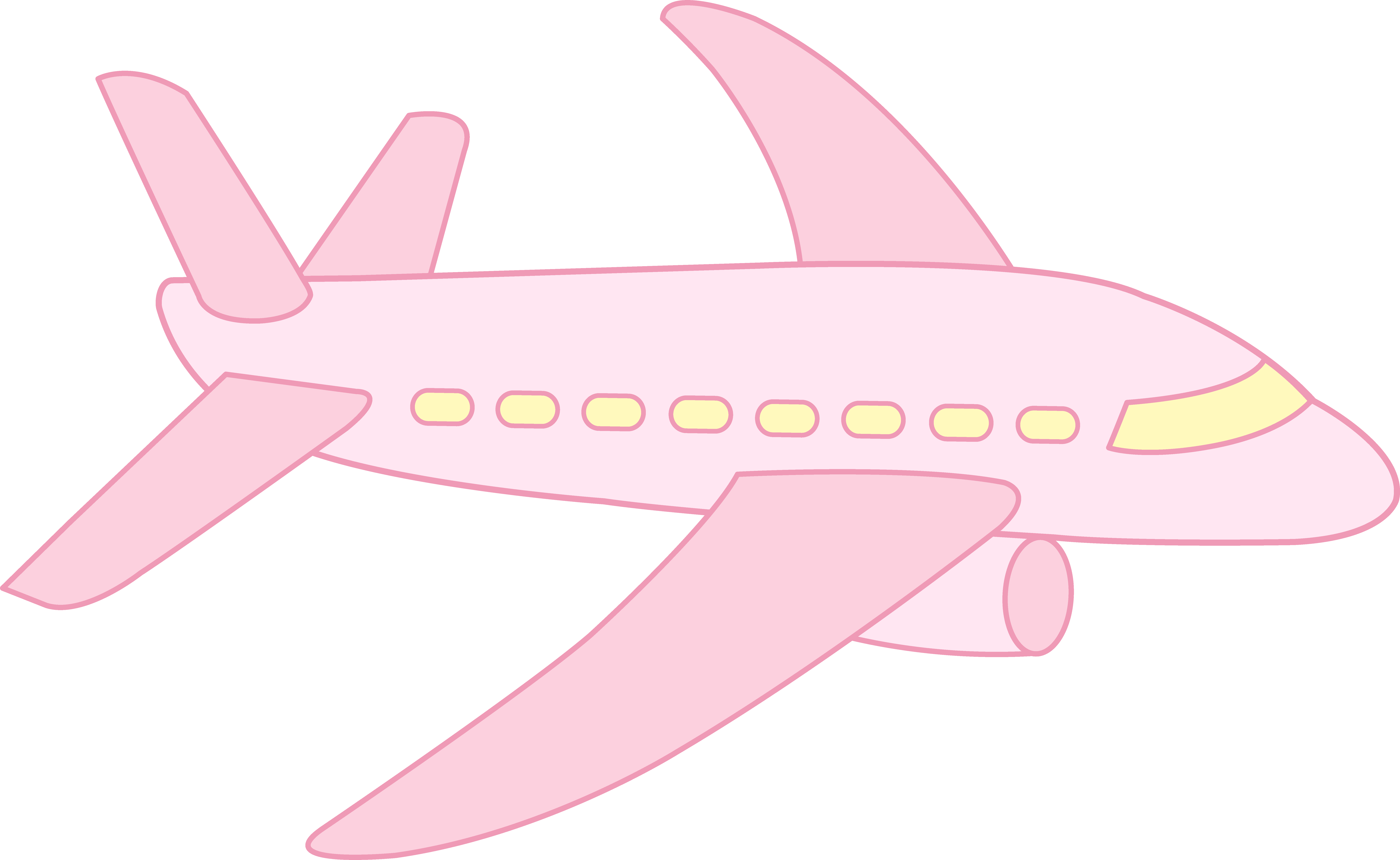 8669x5328 Jet Clipart Pink