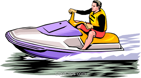 480x266 Person On Personal Watercraft Royalty Free Vector Clip Art