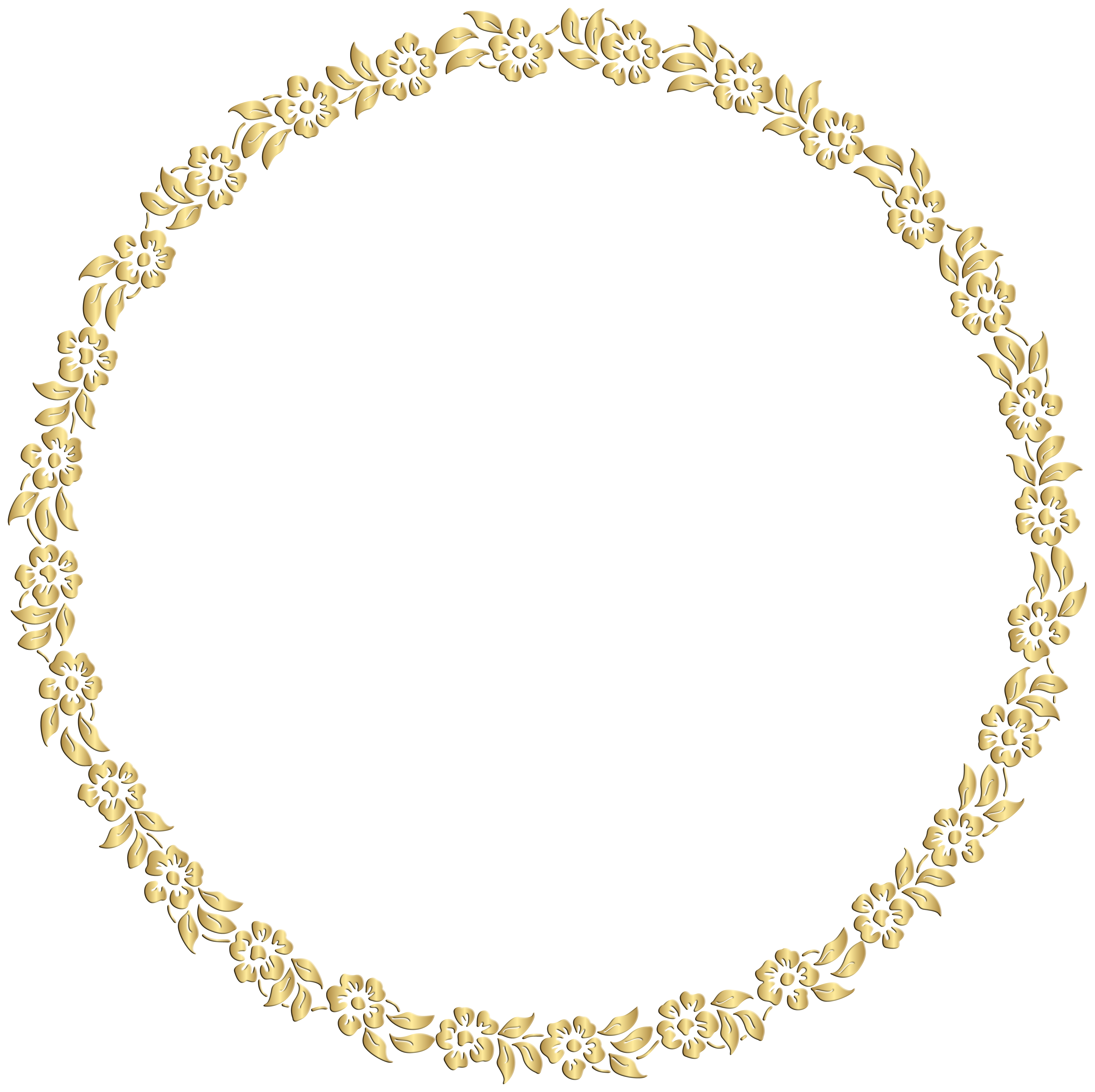8000x7982 Golden Round Floral Border Transparent Clip Art Imageu200b Gallery