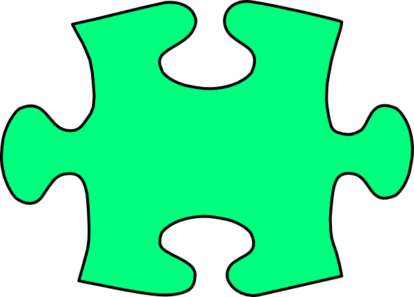 600x430 Green Jigsaw Puzzle Piece Large Clip Art
