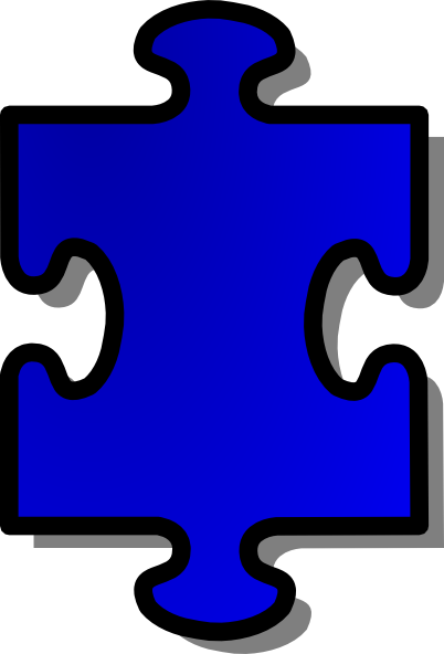 402x592 Jigsaw Blue Puzzle Piece Clip Art Free Vector 4vector