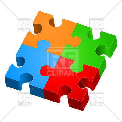 400x400 3d Colorful Jigsaw Puzzles Royalty Free Vector Clip Art Image