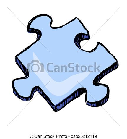 430x470 Piece Of Jigsaw Puzzle. Sketch Vector Illustration Vector Clip Art