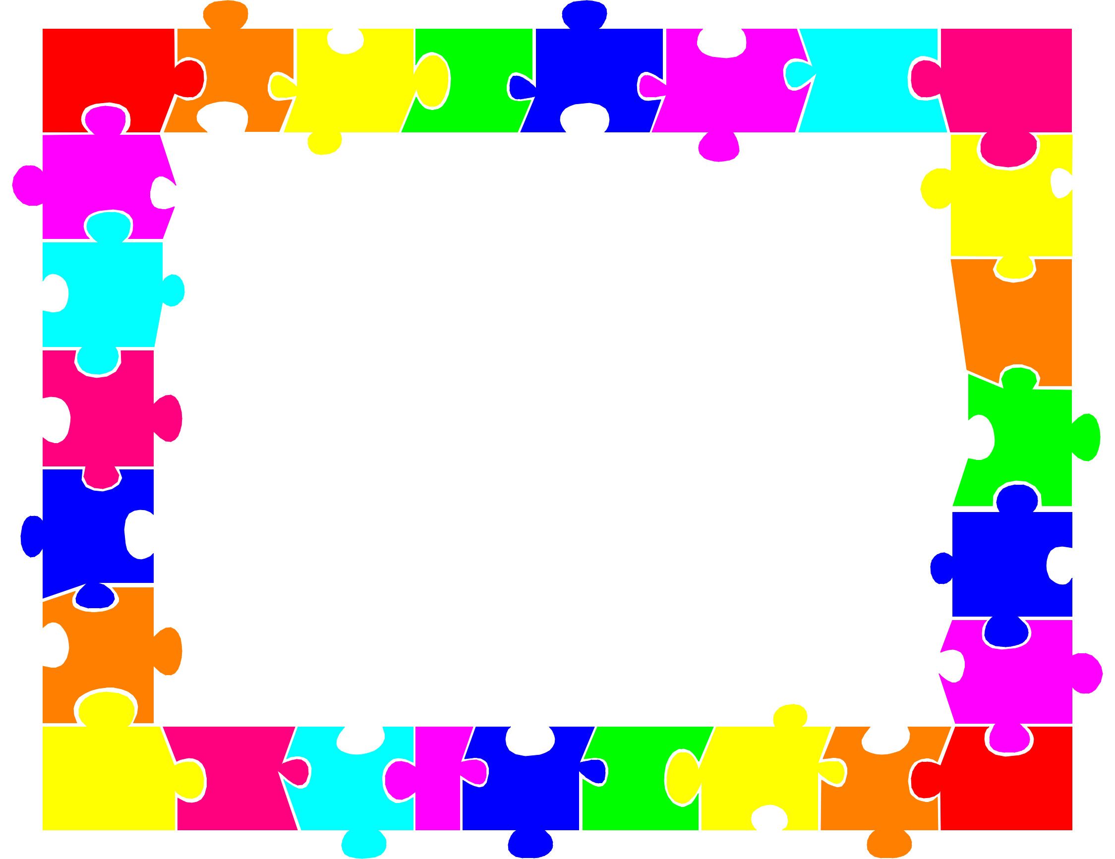 2249x1733 Jigsaw Puzzle Piece Border Digital Scrapbooking Freebies