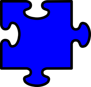 298x285 Blue Jigsaw Clip Art