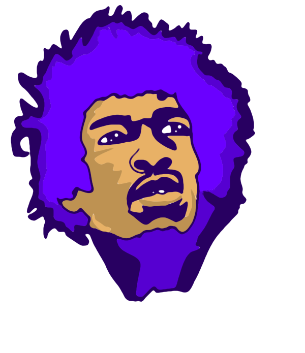600x695 Jimi Hendrix Portrait By Fiddlemyjiggles