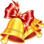 150x150 Jingle Bells Christmas On Blue Background Royalty Free Vector Clip