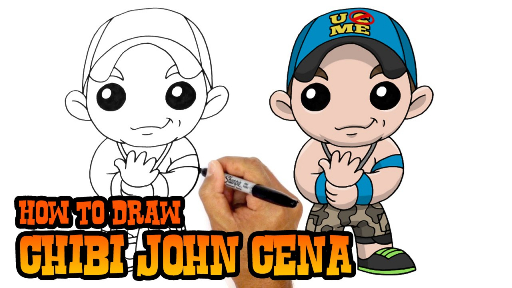 1024x576 Cartoon John Cena Images Step By Step How To Draw John Cena Wwe
