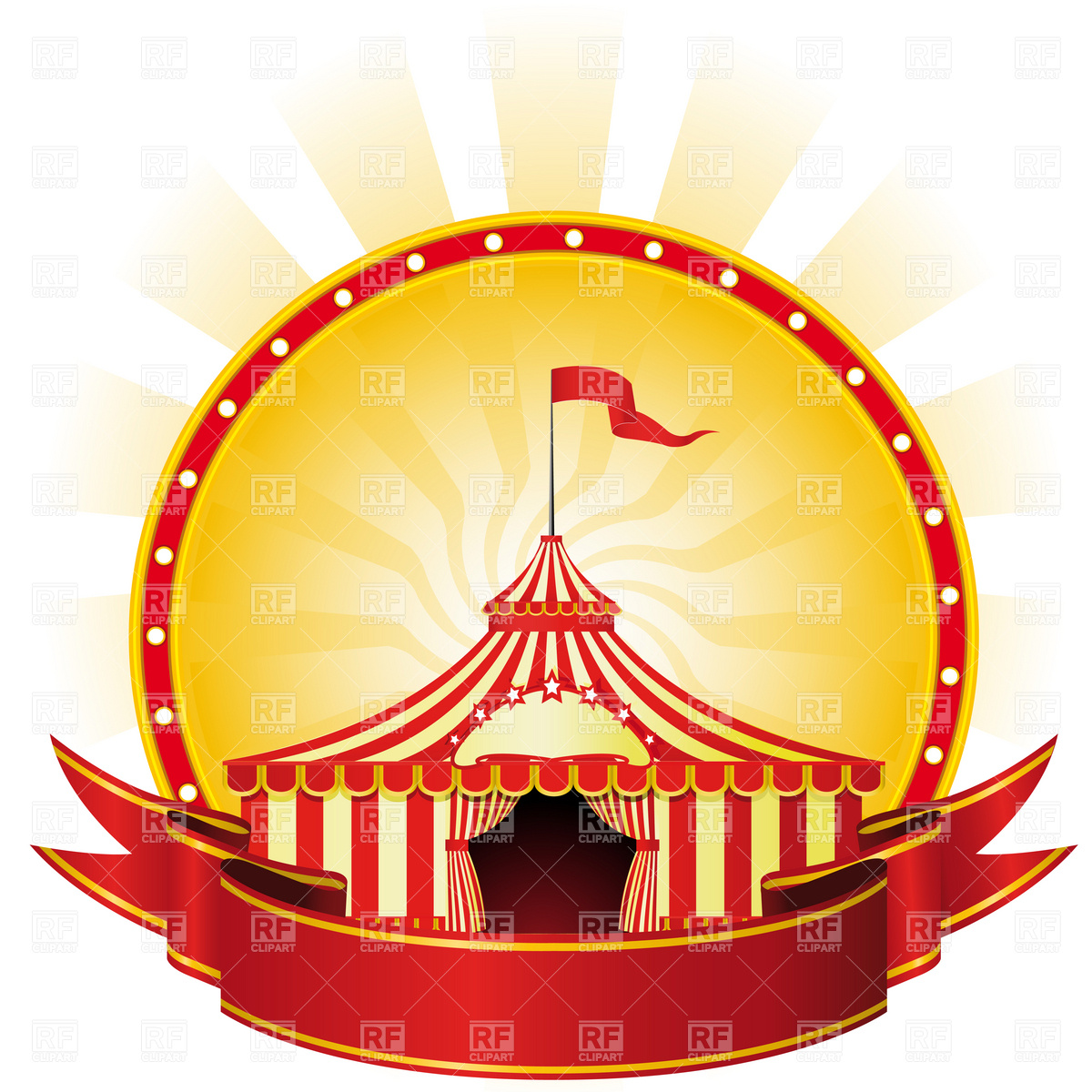 1200x1200 Circus Clipart Free Download Advertising Poster With Banner