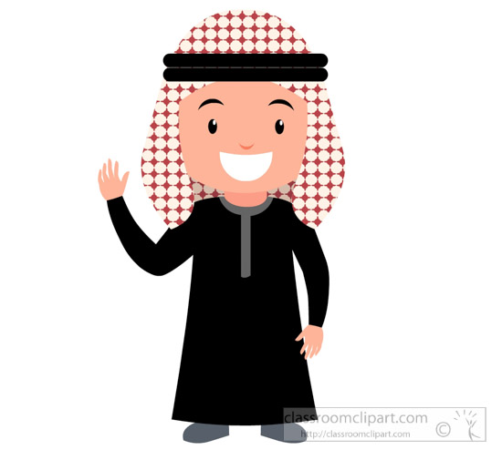 550x494 Middle East Clipart Jordan Man Wearing Kaffiyyeh Cultural