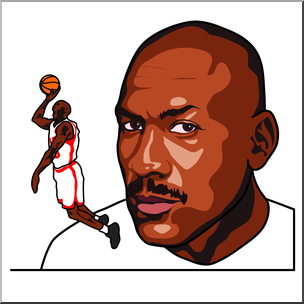 304x304 Clip Art Michael Jordan Color I Abcteach