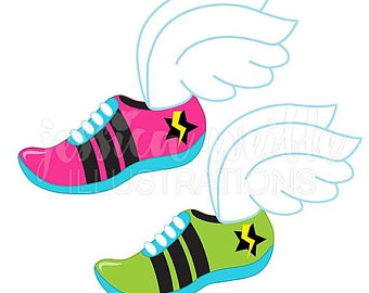 340x270 Running Shoe Clipart Etsy