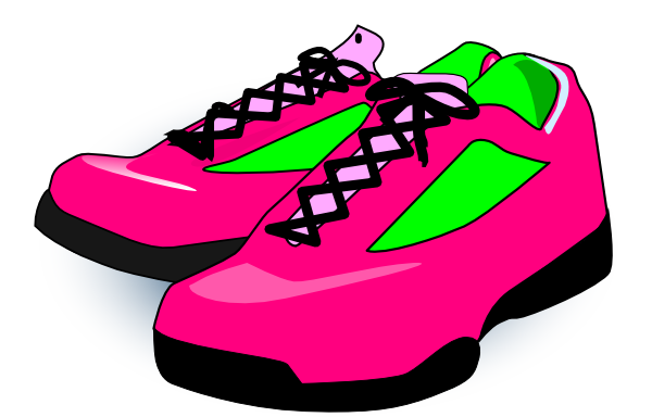 600x384 Cartoon Tennis Shoe Clipart