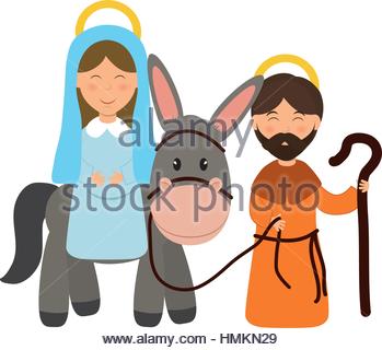 349x320 Mary And Joseph Holy Family Icon Image Stock Vector Art