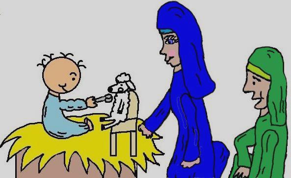 593x362 Mary Joseph And Baby Jesus Clipart