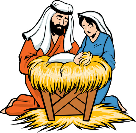 450x439 Mary Joseph And Baby Jesus Stock Vector